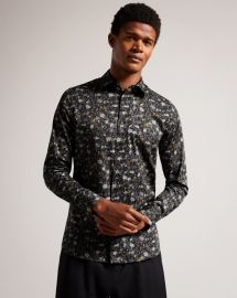 TORTED - GREY Floral amp Paisley Shirts Ted Baker US at Ted Baker