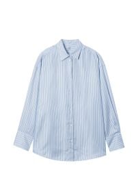 TOTEME Striped Buttoned Shirt Blue at Farfetch