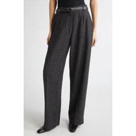 TOTEME Wide Leg Flannel Trousers at Nordstrom