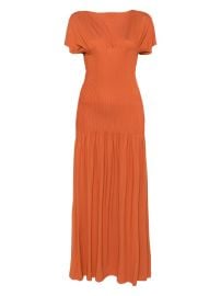 TOTEME knife-pleated Maxi Dress Brown at Farfetch
