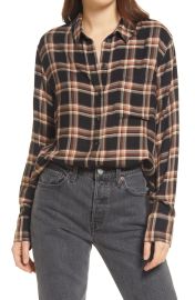 TREASURE AND BOND Plaid Boyfriend Shirt at Nordstrom