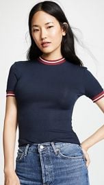 TWENTY MONTREAL Ribbed Ringer Short Sleeve Top at Shopbop