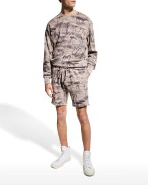 TWENTY Montreal Mens Hyper Reality Flamingo-Print Knit Sweater at Neiman Marcus