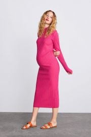 TWO TONE KNIT DRESS at Zara