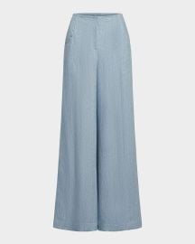 TWP Demie Wide-Leg Hemp Trousers at Neiman Marcus