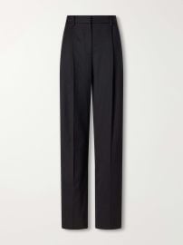 TWP Ivy pleated wool-blend twill straight-leg pants at Net a Porter