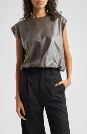 TWP Lamb Leather Muscle T Shirt at Nordstrom