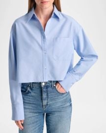 TWP Little Big Joe Cropped Button-Front Shirt at Neiman Marcus