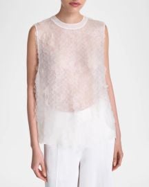 TWP Semi-Sheer Paillette Shell at Neiman Marcus