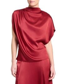 TWP Wish You Would Draped Silk-Blend Top | Saks Fifth Avenue at Saks Fifth Avenue