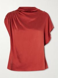 TWP Wish you Would draped silk-blend charmeuse blouse at Net a Porter