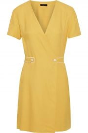 Tabitha textured-twill mini wrap dress at The Outnet