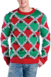 Tacky Tinsel Ugly Christmas Sweater at Tipsy Elves