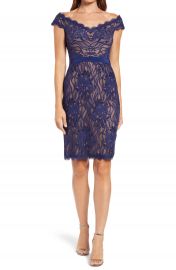 Tadashi Shoji Lace Off the Shoulder Sheath   Nordstrom at Nordstrom