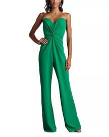 Tadashi Shoji Twist Front Strapless Jumpsuit at Bloomingdales