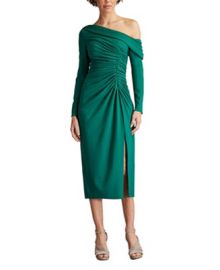 Tadashi Shoji Womens Blume Gathered Midi Dress - Macys at Macys