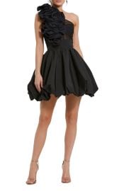 Taffeta One Shoulder Ruffle Bubble Mini Dress at Nordstrom