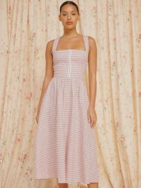 Tagliatelle Linen Dress - Sleeveless Midi Reformation at Reformation