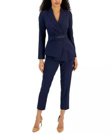 Tahari ASL Belted Pantsuit - Macys at Macys