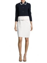 Tahari ASL Colorblock Pique Button-Front Jacket at Lord & Taylor