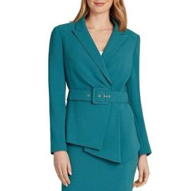 Tahari ASL Jackets amp Coats Tahari Asl Belted Womens Asymmetrical Blazer Poshmark at Poshmark