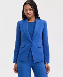 Tahari ASL Peak Lapel One Button Blazer at Macys