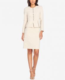 Tahari ASL Pleated Peplum Skirt Suit  Reviews - Wear to Work - Women - Macys at Macys