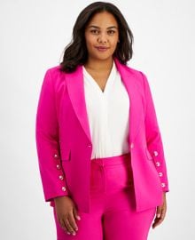 Tahari ASL Plus Size One-Button Peak-Lapel Jacket - Macys at Macys