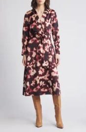 Tahari ASL Surplice Tie Waist Midi Dress at Nordstrom Rack