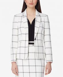 Tahari ASL Textured Windowpane Blazer at Macys