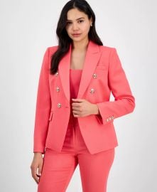 Tahari ASL Twill Double Breasted Blazer at Macys
