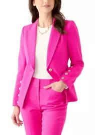 Tahari ASL Twill One Button Jacket in Shocking Pink at Belk