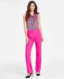 Tahari ASL Womens Mid-Rise Flare-Leg Pants - Macys at Macys