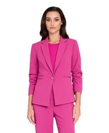 Tahari ASL Womenx27s Ruched-Sleeve One-Button Blazer - Macyx27s at Macys