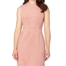 Tahari Dresses Tahari Arthur S Levine Womens Pink Suede Fit And Flare Dress Size 4p Poshmark at Poshmark