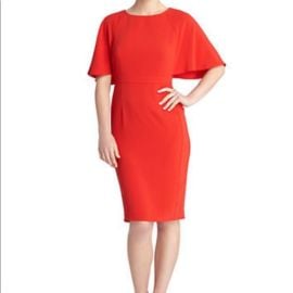 Tahari Dresses Tahari Kevin Flutter Sleeve Crepe Sheath Dress Red 8 New With Tags Poshmark at Poshmark