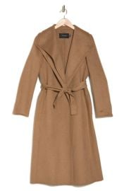 Tahari Elliot Wool Blend Coat in Camel at Nordstrom Rack