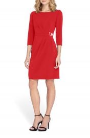 Tahari Embellished Waist Crepe Sheath Dress  Regular   Petite at Nordstrom