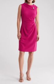 Tahari Envelope Neck Career Dress in Red at Nordstrom Rack