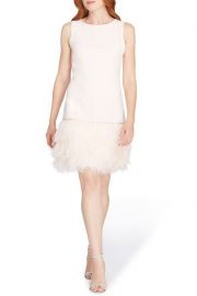 Tahari Feather Trim Dress at Nordstrom Rack