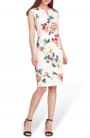 Tahari Floral Scuba Crepe Sheath Dress  Regular  amp  Petite at Nordstrom