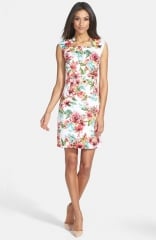 Tahari Print Jacquard Sheath Dress at Nordstrom