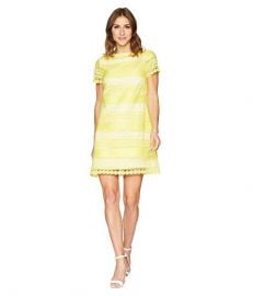 Tahari by ASL Short Sleeve Chemical Lace Sheath Dress at Zappos