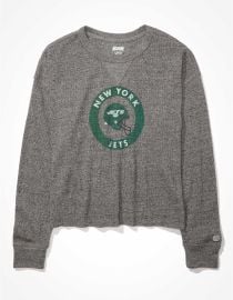 Tailgate NY Jets Long-Sleeve Cropped Waffle T-Shirt at American Eagle