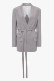 Tailored Belted Jacket In Quartz Victoria Beckham Inc at Victoria Beckham