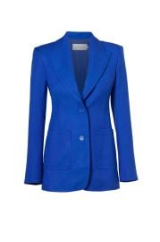 Tailored Patch Pocket Jacket Klein Blue  at Scanlan Theodore