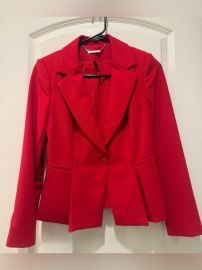 Tailored Red Women\'s Blazer Jacket at Poshmark