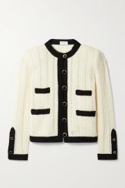 Tailored Ribbed Wool Jacket by Saint Laurent at Net A Porter