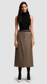 Tailored Skirt in Wool Brown Houndstooth curated on LTK at Print Fresh