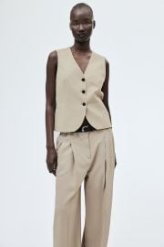 Tailored Suit Vest - Beige - Ladies HampM US at H&M
